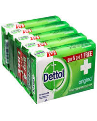 Dettol Soap - 125gmx5 - Buy4 Get1 