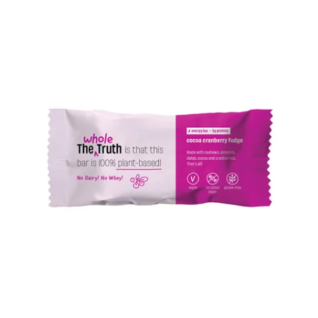 The Whole Truth Cocoa Cranberry Fudge Bar