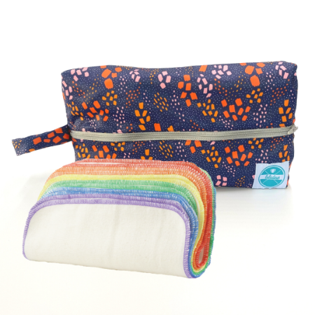 Luludew Wipe Bag & Cloth Wipe Set - Choose Your Favorite Pattern!