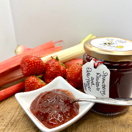 Strawberry, Rhubarb and Elderflower Jam