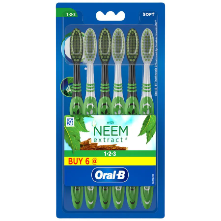 Oral-B Neem Extract Toothbrush (Pack Of 6)