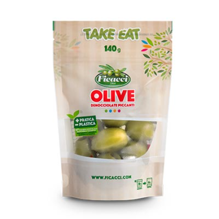 Olives  Pitted Spicy - Ficacci (140g)