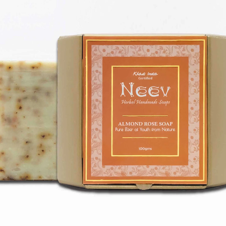 Neev Almond Rose Handmade Soap- Pure Elixir of Youth from Nature