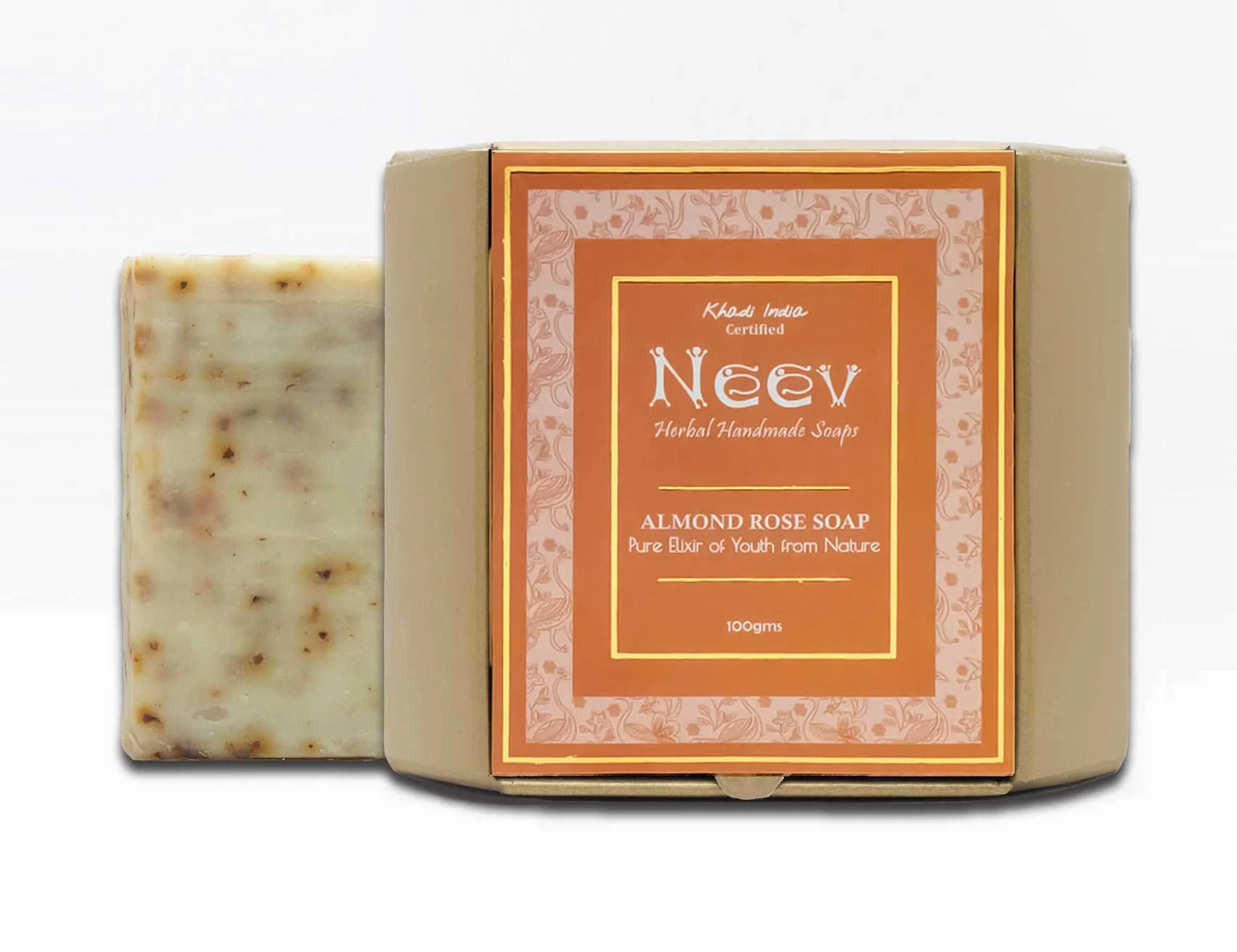 Neev Almond Rose Handmade Soap- Pure Elixir of Youth from Nature