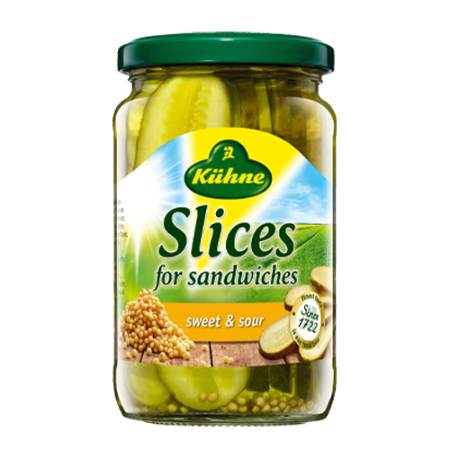 Kühne Gherkins Slice 330g