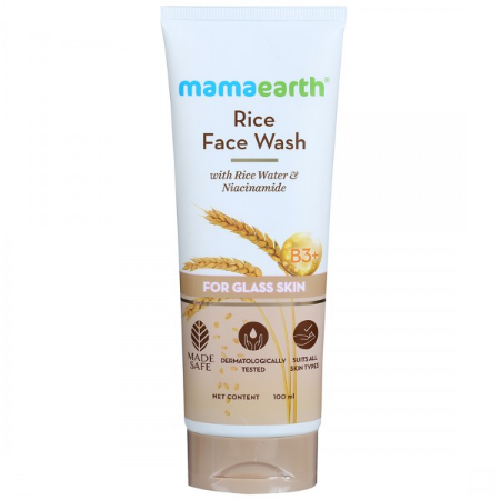 Mama Earth  Rice Face Scrub With Rice Water & Niacinamide