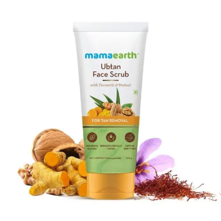 Mama Earth  Ubtan Face  Scrub With Turmeric  & Walnut