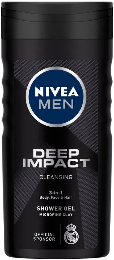 Nivea Men Deep Impact Shower Gel Body , Face & Hair