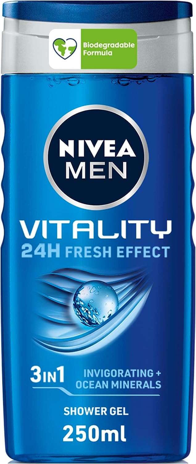 Nivea Men  Vitality Shower Gel 3 in 1