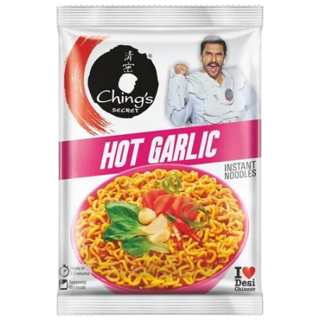 Ching's Hot Garlic Instant Noodles Pack of 2