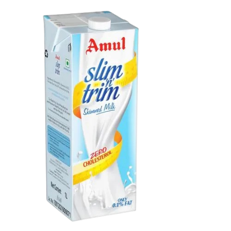 Amul Slim & Trim Tetra Pack 1 Liter (12 pieces)