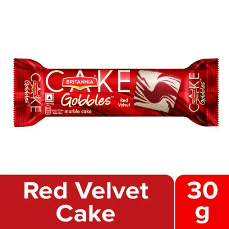 Britannia Gobbles Red Valvet marble Cake