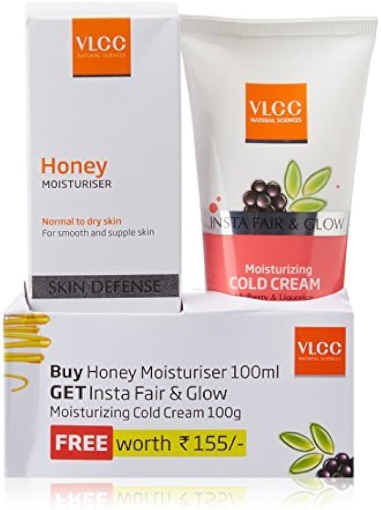 VLCC Skin Defence Honey Moisturiser 100 ml (Get Insta Fair & Glow Cold Cream 100 g Free)