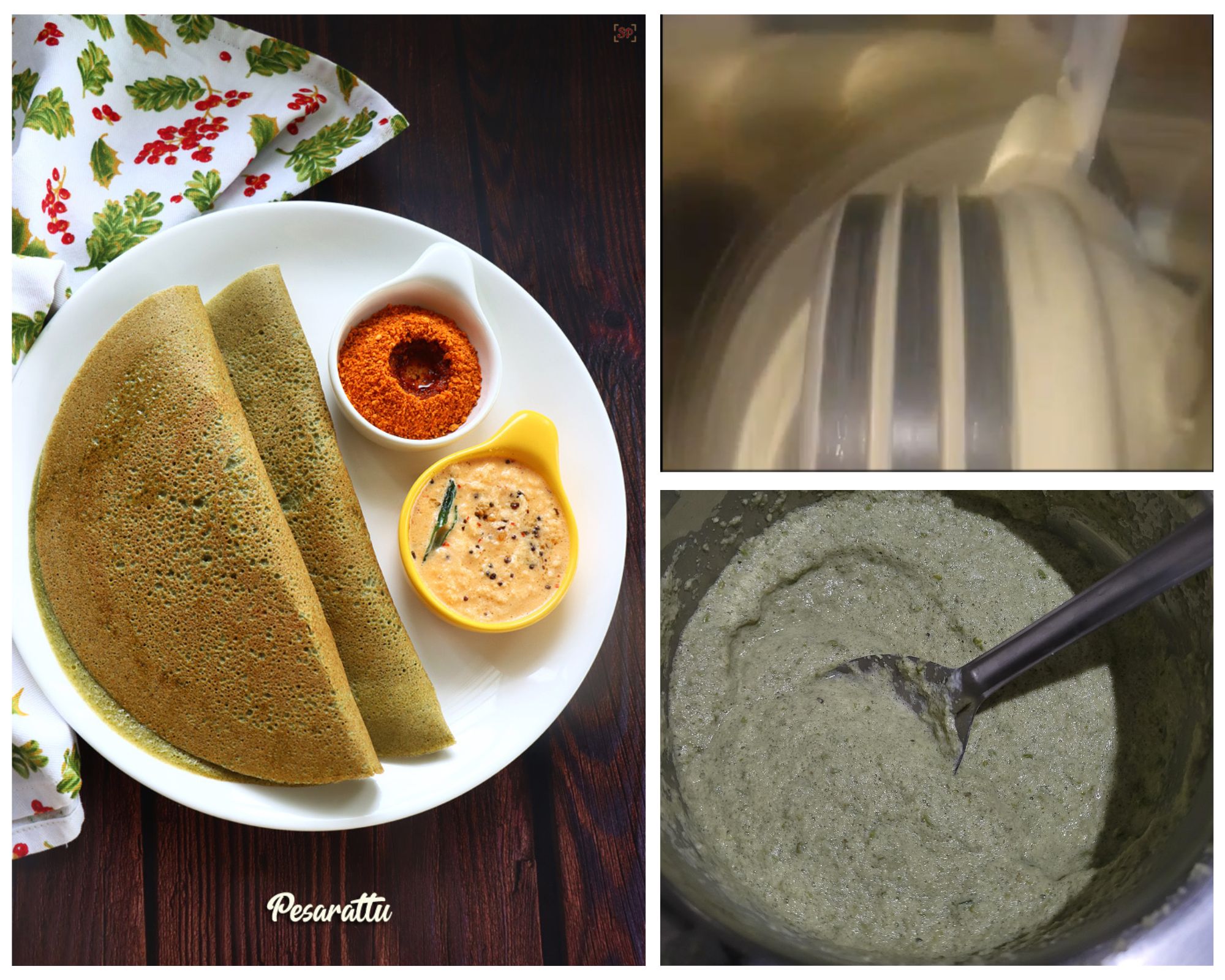 Pesarattu or Moong Dosa Batter - Natural (Stone Cold Press)