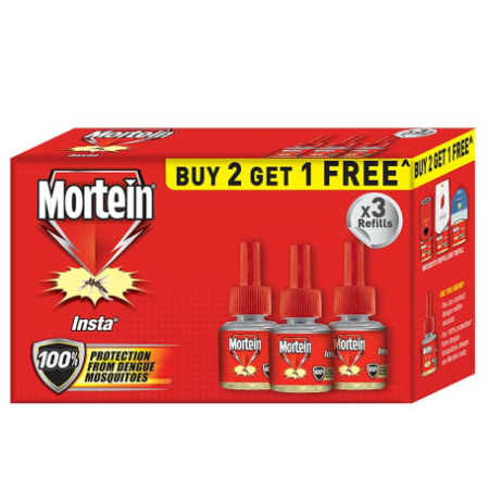 Mortein Mosquito Killer Liquid Refill -Super Saver Pack (Buy 2 Get 1 Free)