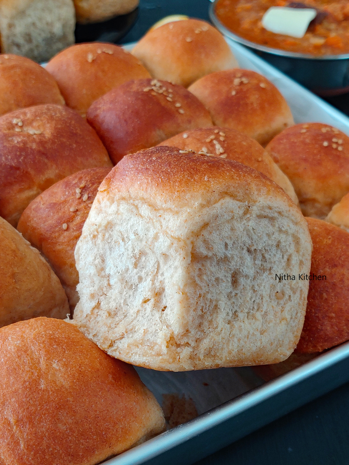 Vanilla Grain Pav bun.