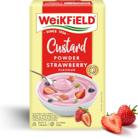 Weikfield Custard Powder - Strawberry Flavour