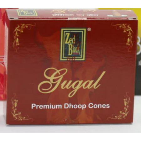 Zed Black Gugal Cone Dhoop -10 pcs