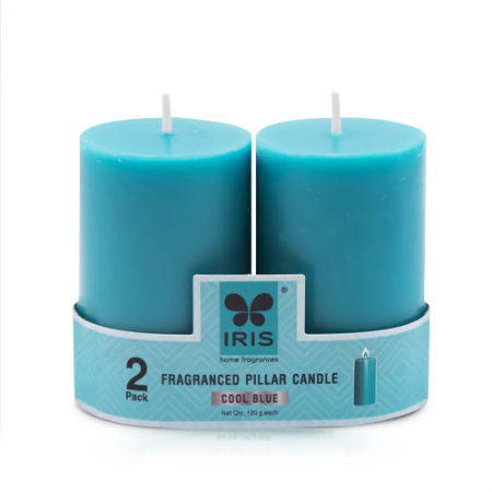 IRIS Fragranced Pillar candle-2 Pcs