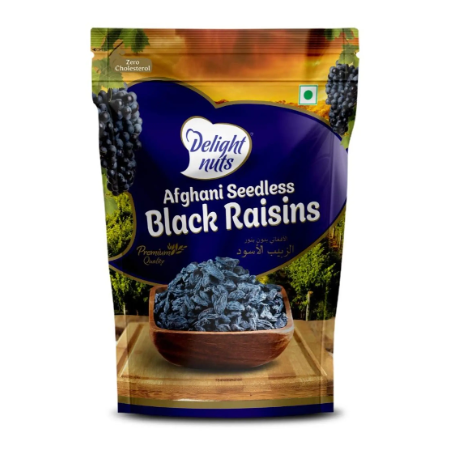 Delight Nuts Afghani Seedless Black Raisins 