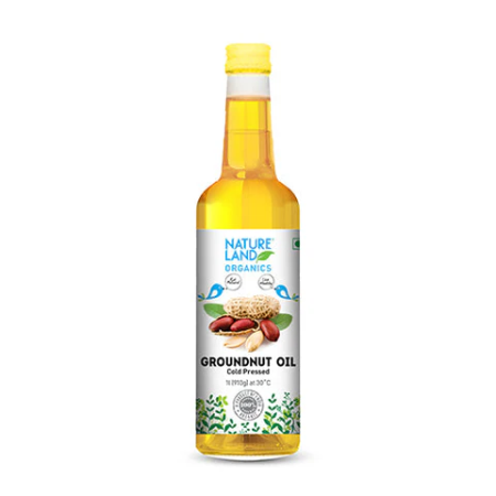 Nature Land Organics Groundnut Oil - Wood Cold Pressed