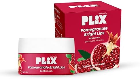 Plix Pomegranate Bright Lips Puddin' Scrub Cocoa Butter ! Vitamin E