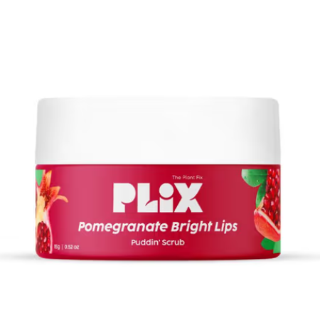 Plix Pomegranate Bright Lips Puddin' Scrub Cocoa Butter ! Vitamin E