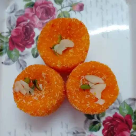Orange Nariyal Ladoo