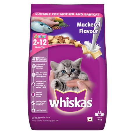 Whiskas Mackerel Flavour (2-12 Months)