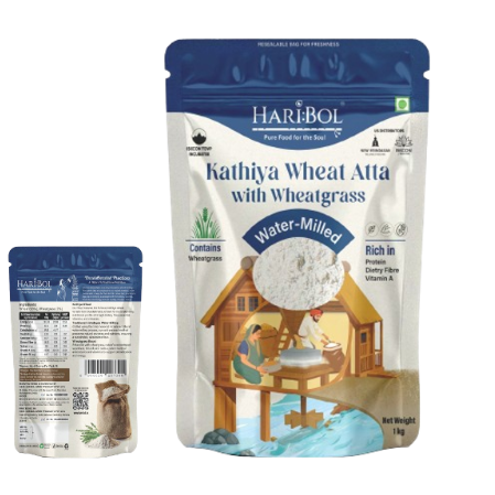 Kathiya Wheat Atta with Wheatgrass-1 kg 
