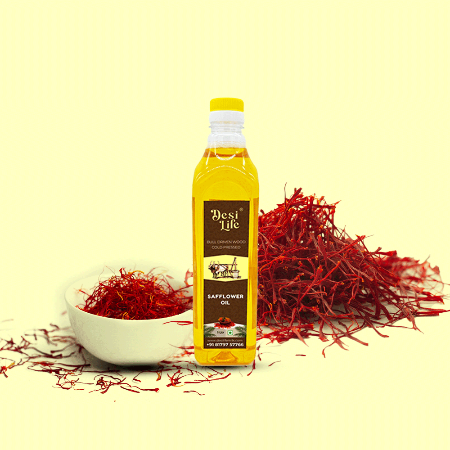 Safflower Oil - Bull Driven Wooden Cold Pressed