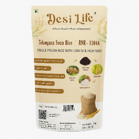 Low GI Single Polish Rice - RNR 15048 Telangana Sona Masoori Rice