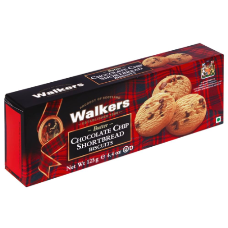 Walkers Belgian Chocolate Chunk Biscuits 125g