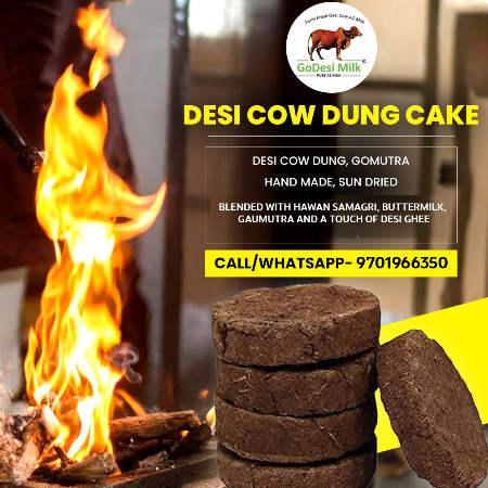 Desi Cow Dung Cakes (Pack of 10 pcs)