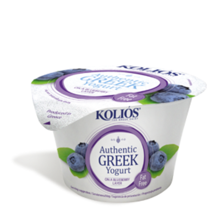 Kolios Greek Yogurt 0% fat on fruit layer 