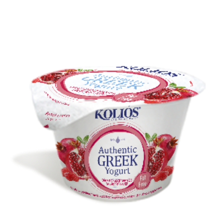 Kolios Greek Yogurt 0% fat on fruit layer 