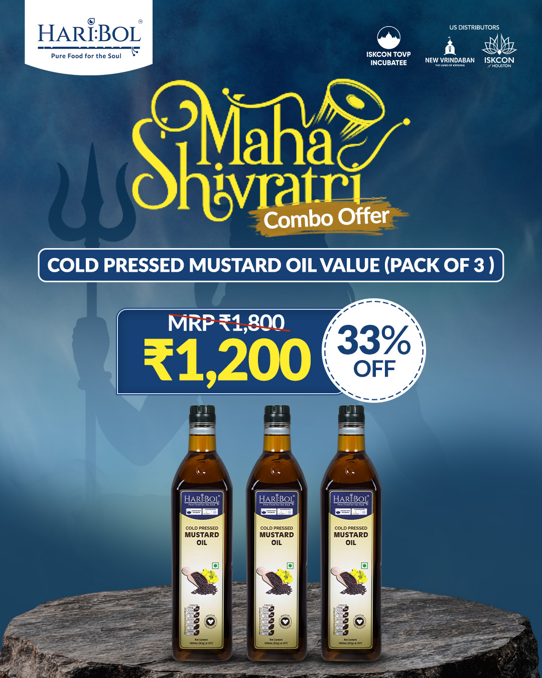 Cold -Pressed Mustard Oil (Buy 3@1200) 