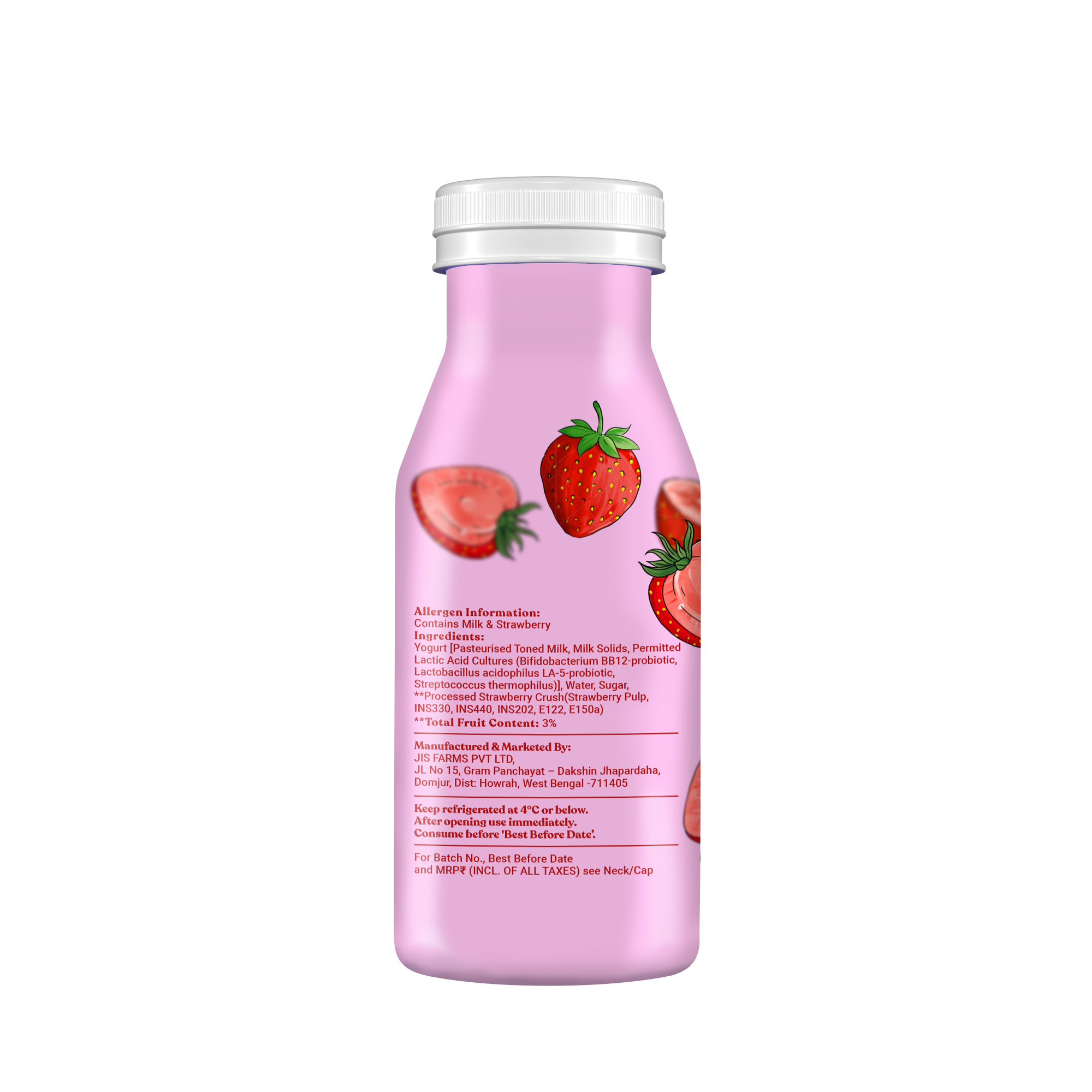 Strawberry Probiotic Yogurt Smoothie