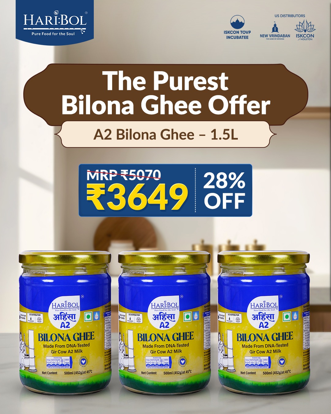 A2 Bilona Ghee 1.5 ltrs 