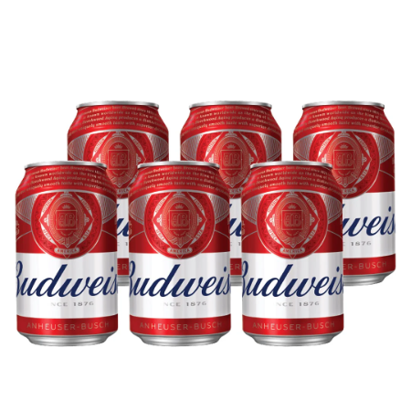 Budweiser Beer Can 330ml x 6