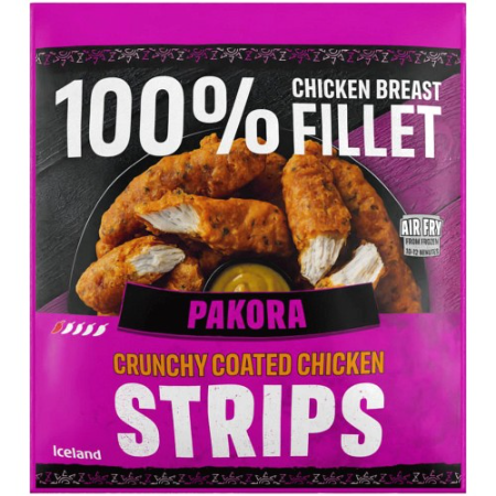 Iceland Pakora Chicken Breast Fillet Strips 500g