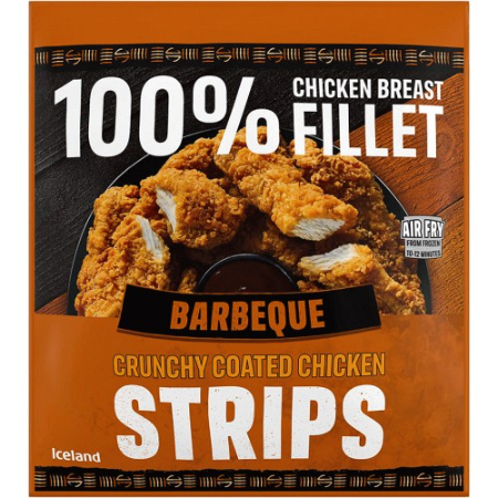 Iceland BBQ Crunchy Coated Chicken Strips 500g