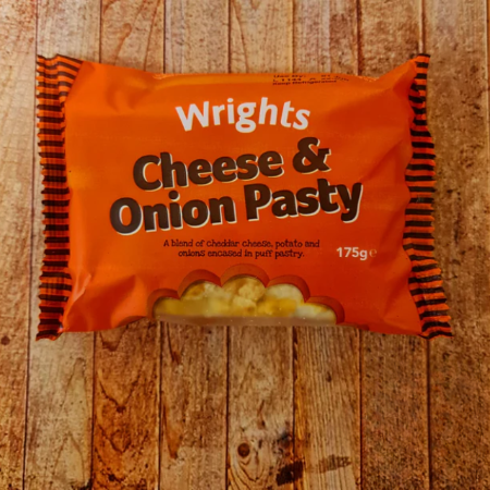 Wrights Cheese & Onion Pasty 3 pc 185g
