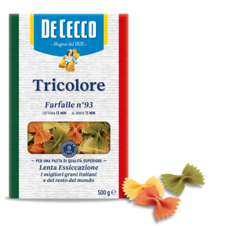 De Cecco Farfalle Tricolore N° 93 500g