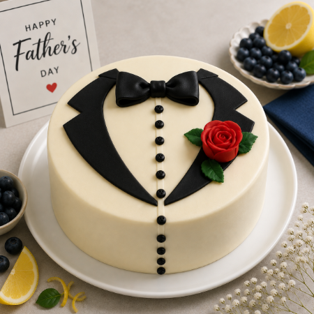 Father’s Day Lemon Blueberry Buttercream Cake