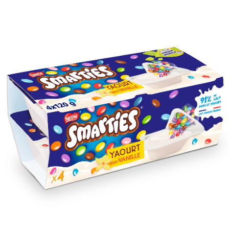 Nestlé Smarties Vanilla Yogurt 125g x 4