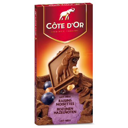 Côte d'Or Milk Chocolate with Raisins & Hazelnuts 180g