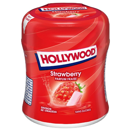 Hollywood Chewing Gum Strawberry 155g