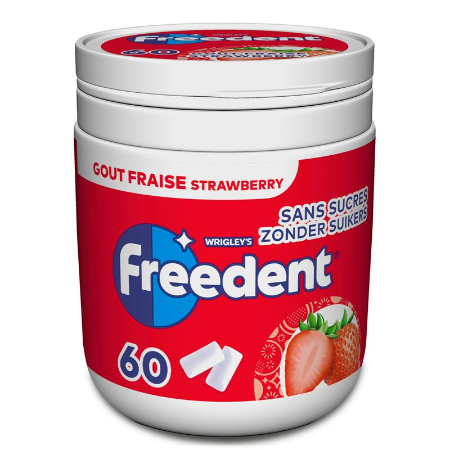 Freedent Sugar-Free Strawberry Chewing Gum 