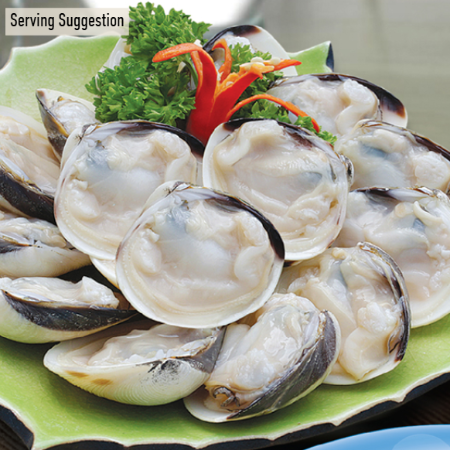 Clams Half Shell Cooked 60/90 800g